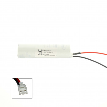 NiCd 2,4V 2500mAh 2xC HT staaf met S04 aansluiting