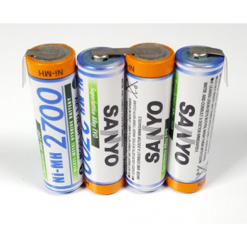 NiMH accupack Sanyo HR6 AA 4,8V 2700mAh SBS