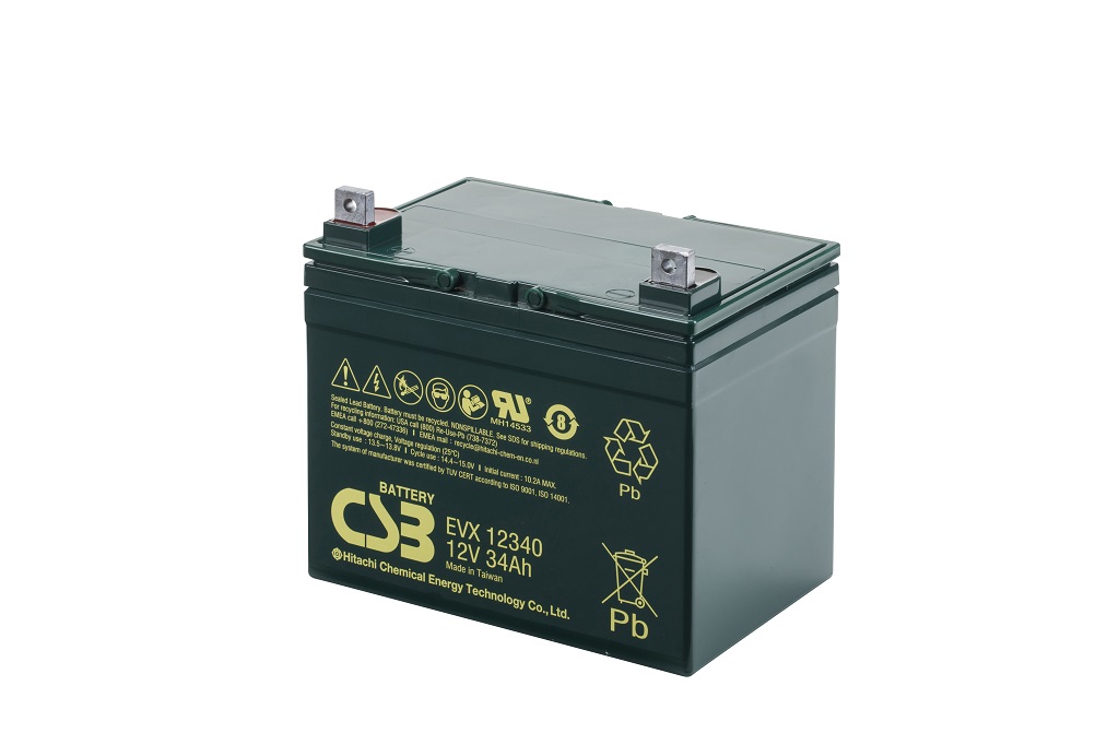 Deep cycle AGM loodaccu 12V 34Ah EVX12340 van CSB Battery