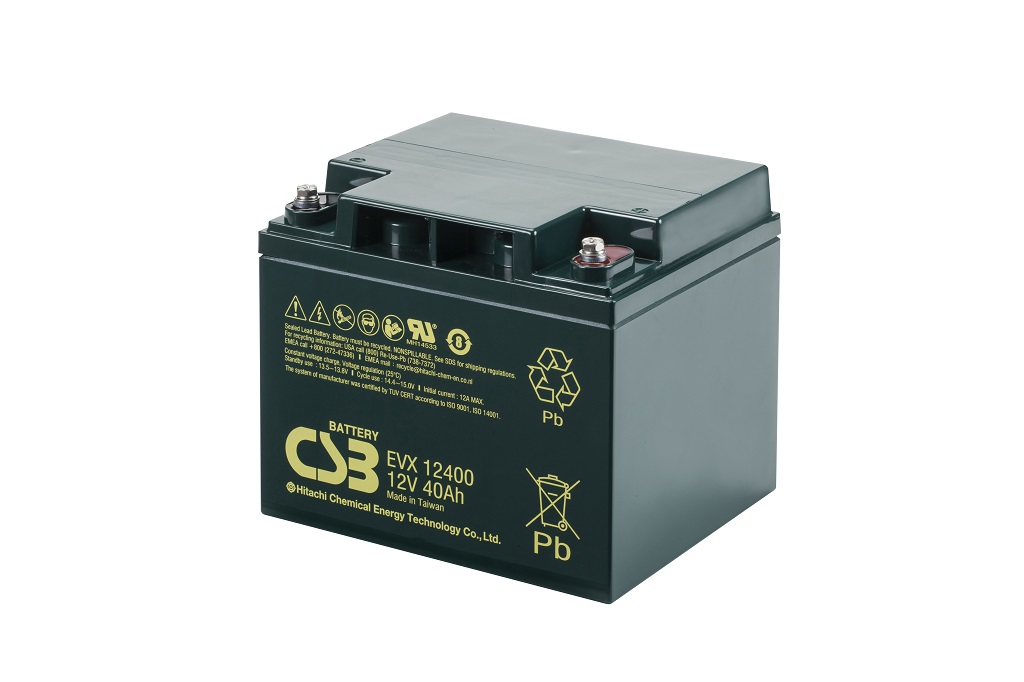 Deep cycle AGM loodaccu 12V 40Ah EVX12400 van CSB Battery