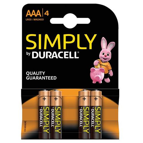 Duracell MN2400 Simply AAA (4 stuks)