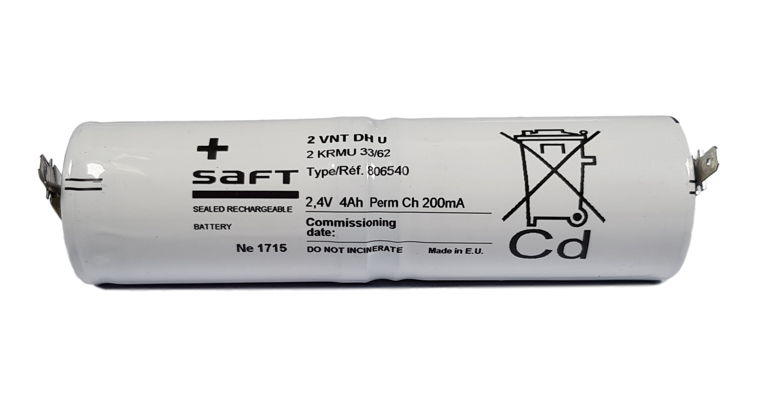 SAFT Noodverlichting accu Staaf NiCd 2,4V 4000mAh 