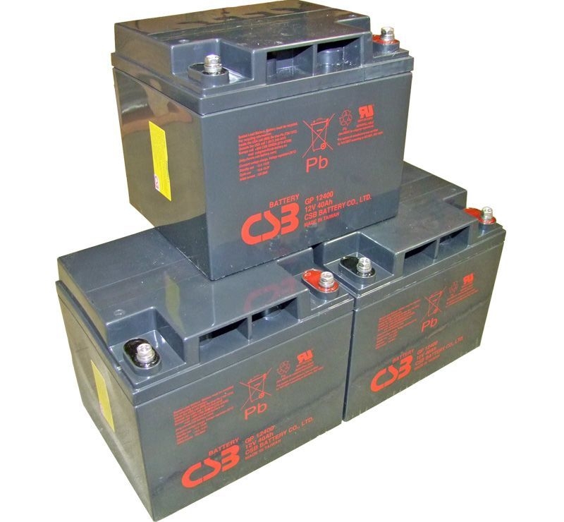 UPS noodstroom accu 3 x GP12400I van CSB Battery