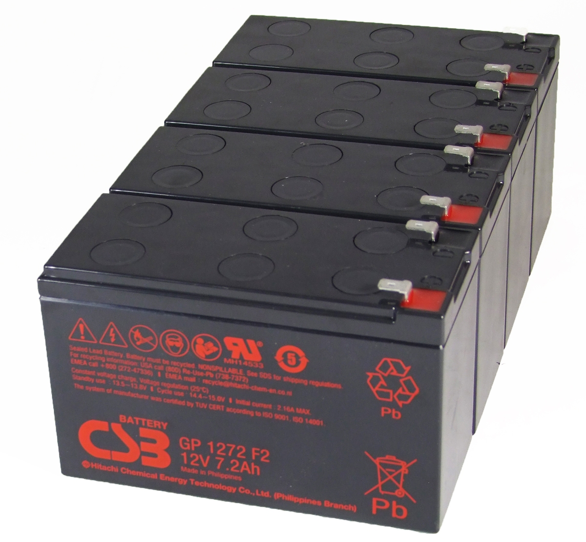 UPS vervangings batterij 4 x GP1272F2 CSB Battery