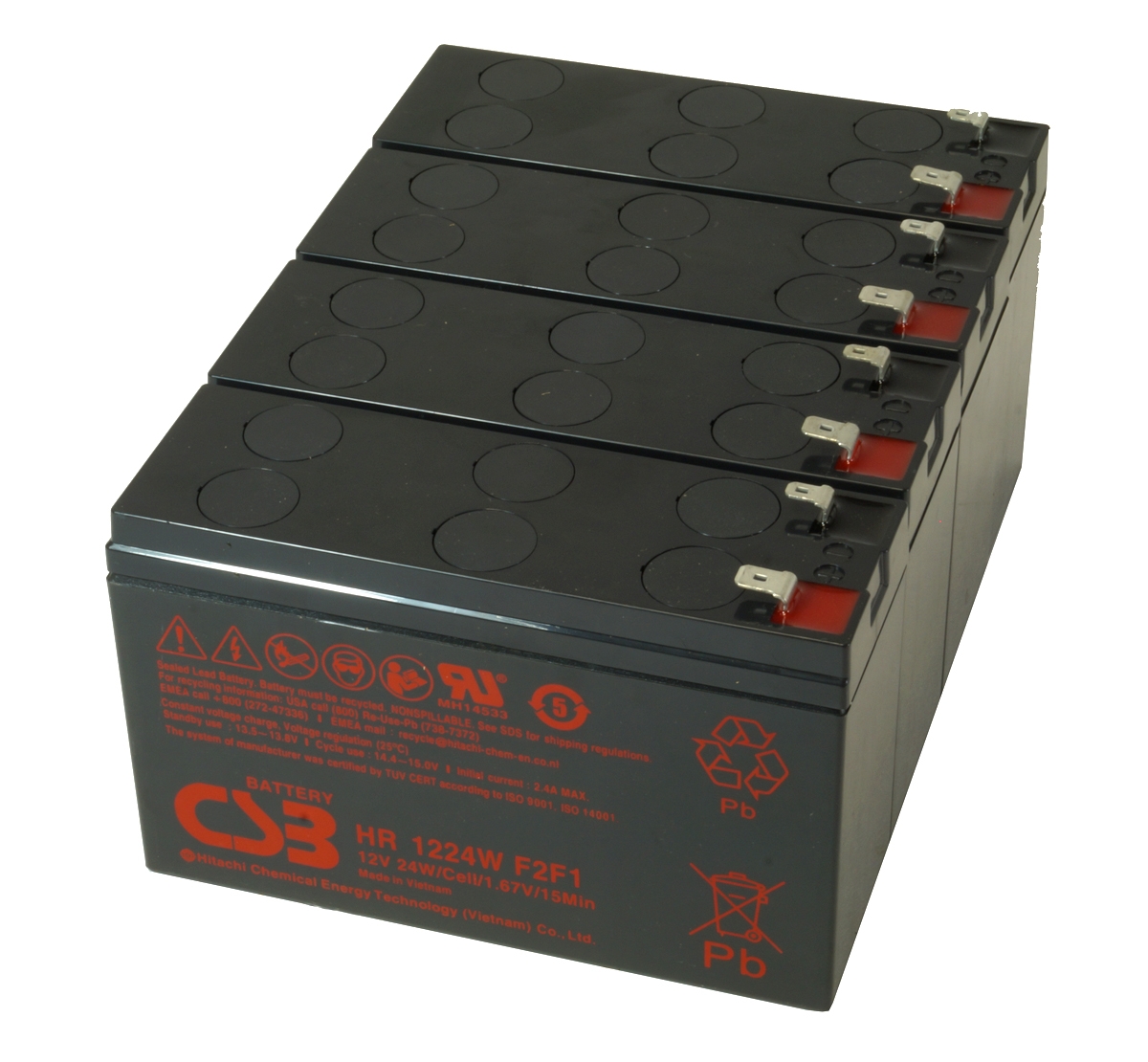 UPS vervangings batterij 4 x HR1224WF2F1 CSB Battery