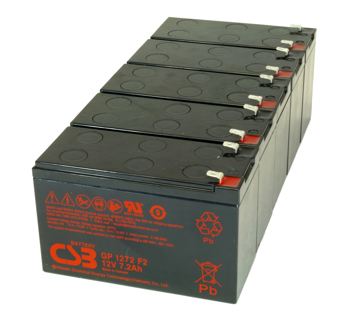 UPS vervangings batterij 5 x GP1272F2 CSB Battery