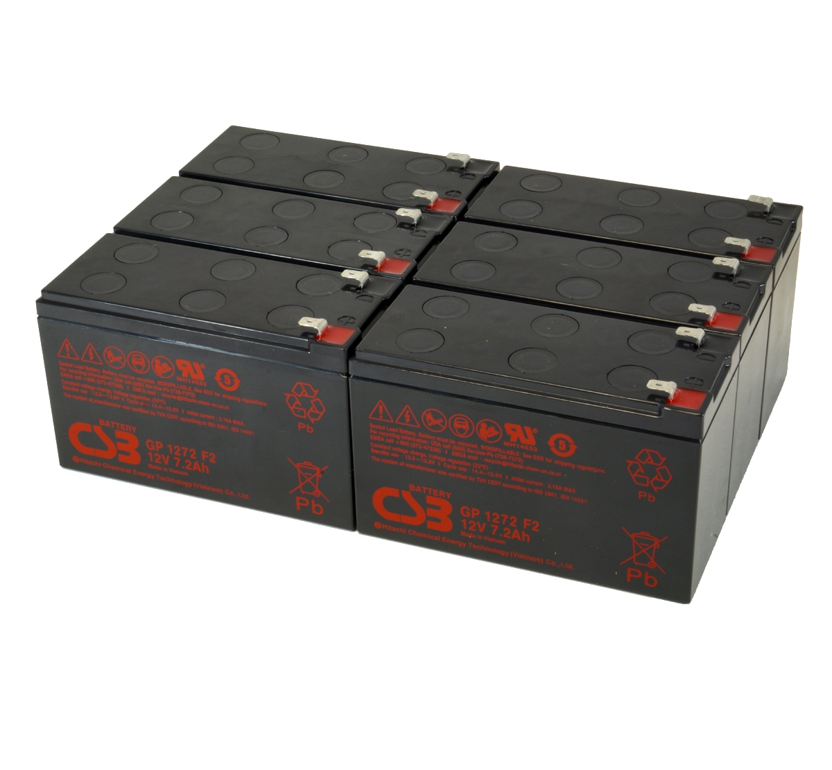 UPS vervangings batterij 6 x GP1272F2 CSB Battery