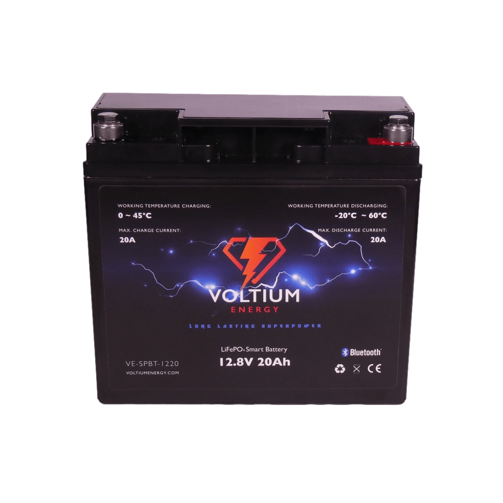 Voltium Energy® LiFePO4 Lithium accu 12,8V 20Ah met APP